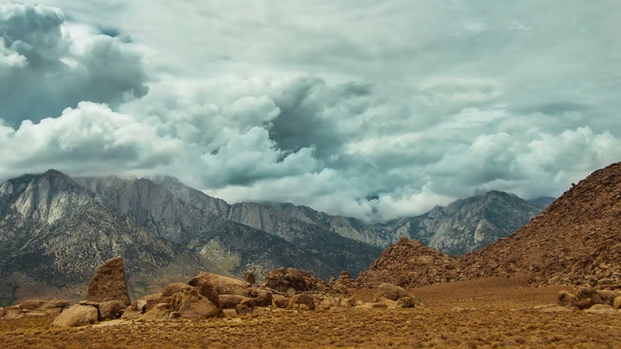 4K Time lapse storm clouds travel over the mountains, Stock Videos, Premium Videos, Cinematic Shots