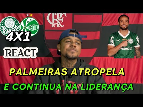 REACT PALMEIRAS 4 X 1 JUVENTUDE - PALMEIRAS ATROPELA E CONTINUA NA LIDERANÇA 