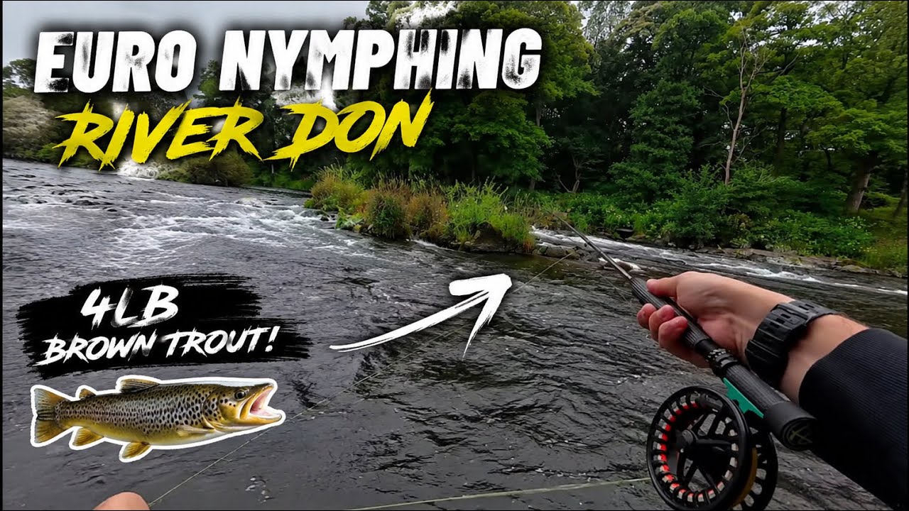 Fly Fishing river Don Scotland Uk Euro Nymphing / Pstragi na muche w Szkocji rzeka Don krótka nimfa 