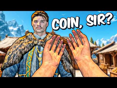 Surviving as a BEGGAR in Skyrim AI only using MY MOUTH