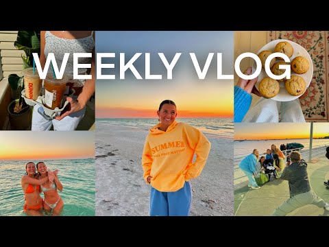 a weekend in my life: beach sunset dunks, sleepover, and friends in town!