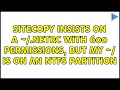 Sitecopy Insists On A Netrc With 600 Permissions But My Is On An NTFS Partition