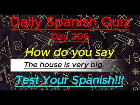 Daily Spanish Quiz!!! Day 206!!!