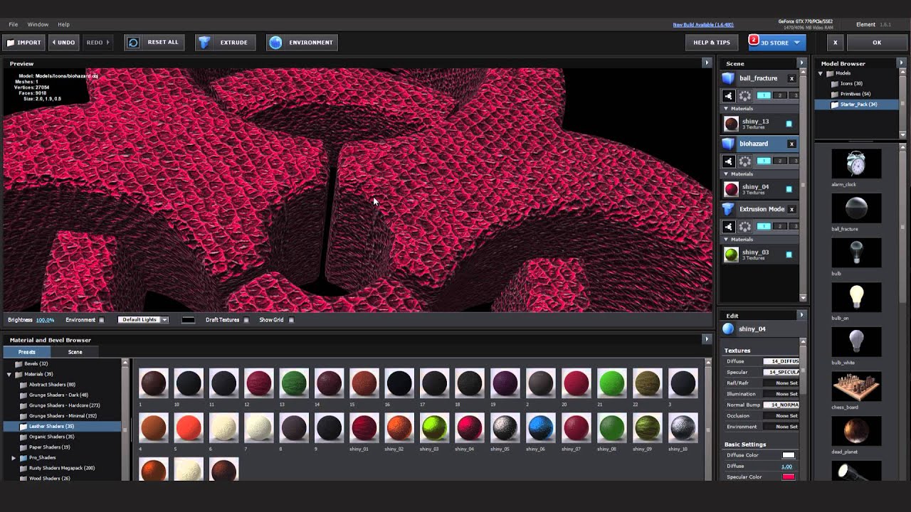 Leather Shaders - Element 3D Overview