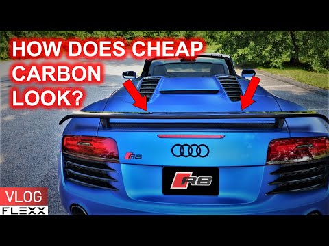 R8 Mods: CARBON WING & CANARDS installed on Gen1 Audi R8