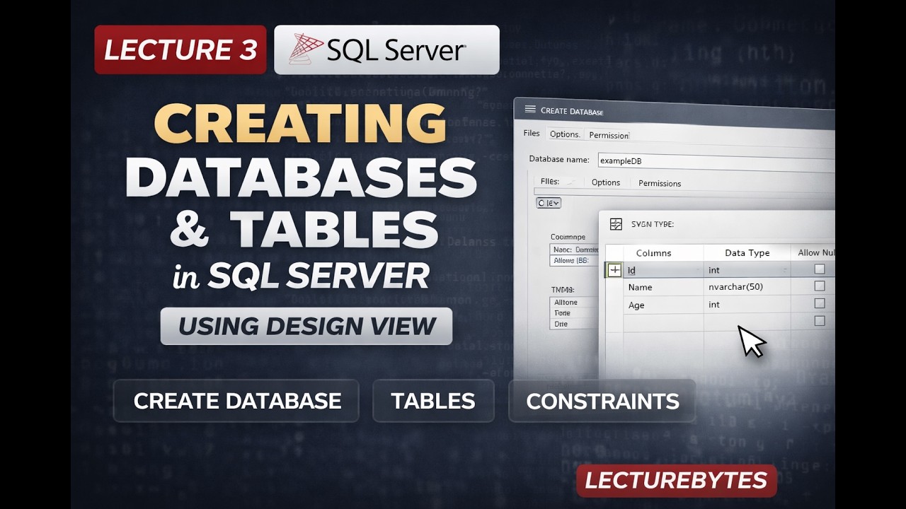 Master SQL Server Tables | PRIMARY KEY, UNIQUE, CHECK Constraints thumbnail