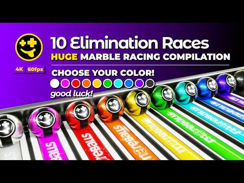 *TEN* Marble Races!  Elimination Races Compilation | #marbles #physics #marblerace #asmr #sensory