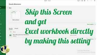 How to open new workbook in excel automatically/ How to directly get a blank workbook in excel