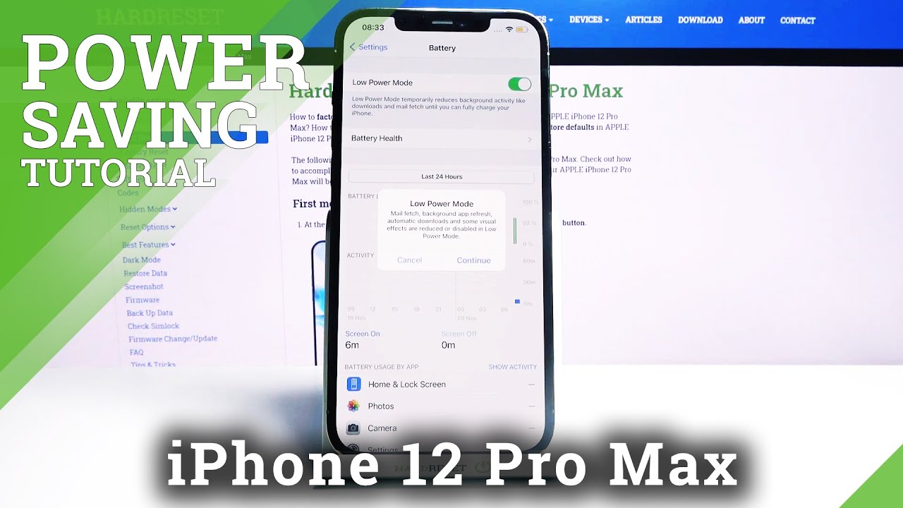 How to Turn On / Off Power Saving Mode on iPhone 12 Pro Max – Battery Saver