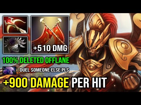 WTF +900 Damage Per Hit in 32Min Solo Duel Legion Commander 100% Deleted Void From Offlane Dota 2