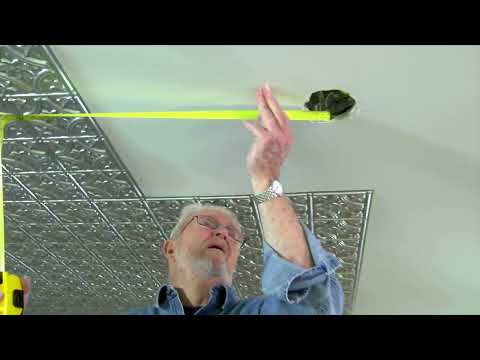 Create a Ceiling Design - How-to Install False Tin Ceiling Tiles