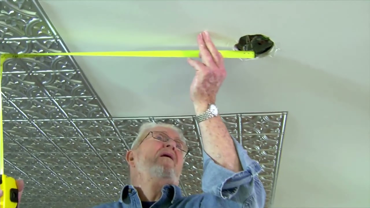 Create a Ceiling Design - How-to Install False Tin Ceiling Tiles