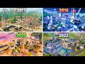 Evolution of The Entire Tilted Towers in Fortnite (2017 - 2023)