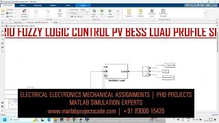 MICROGRID FUZZY LOGIC CONTROL HYBRID PV BESS VARIABLE LOAD SIMULINK SIMULATION