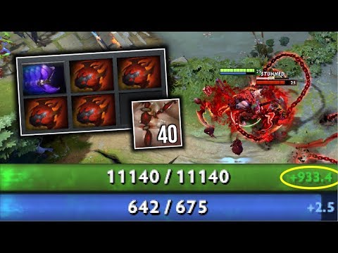RAGE MONSTER..!! 11K HP Pudge 4x Heart of Tarrasque by Bulldog 7.21d | Dota 2