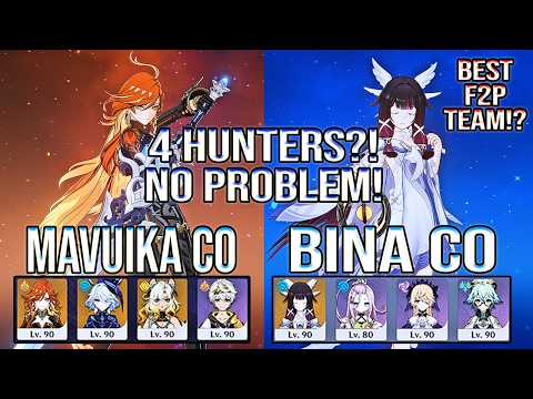 💥 Best F2P Team Columbina vs 4 Wilderness Hunters! Mavuika DESTROYS Spiral Abyss 12 | Genshin Impact