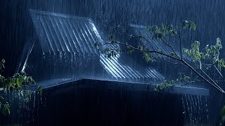 Download lagu ⚡ Strong Rain Thunderstorm Sounds for Sleeping | Heavy Rain & Intense Thunder on Old House at Night mp3