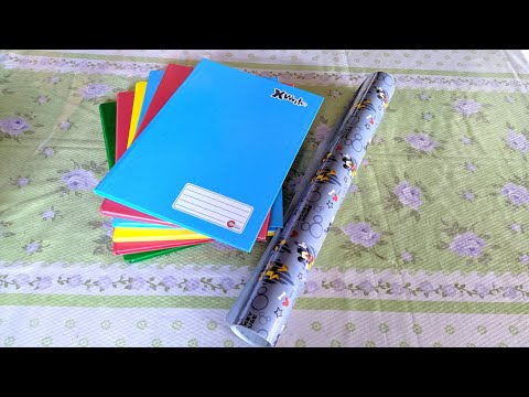 HOW TO COVER A NOTEBOOK WITH CONTACT PAPER #adhesivepaper#easy#fast