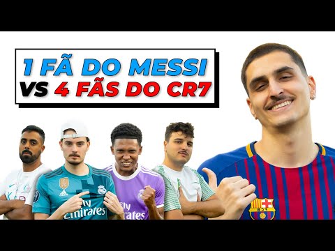 1 FÃ DO MESSI VS 4 FÃS DO CRISTIANO RONALDO!! QUEM É O MELHOR!? ft. Fala KPJ