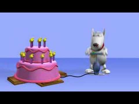 Theme: Birthday cards e-card: blowup birthday cake