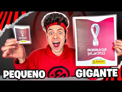 PACOTES DE FIGURINHAS GIGANTES DA COPA 2022! (TIREI O NEYMAR LENDÁRIO GIGANTE!)