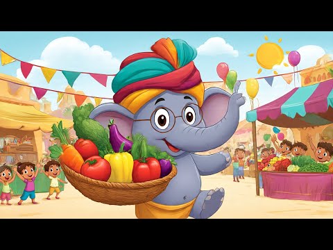 Haathi Raja Bazaar Chala 🐘  Funny Hindi Kids Song  Learn Colors & Numbers  Anvita Kids TV