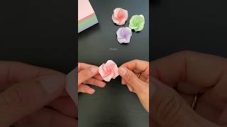 Sticky note origami rose shorts tutorial (Fumiaki Shingu) #origamirose #origami #paperrose