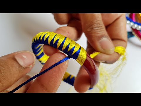 4 homemade bangle jewelry crafts/ best out of waste bangles