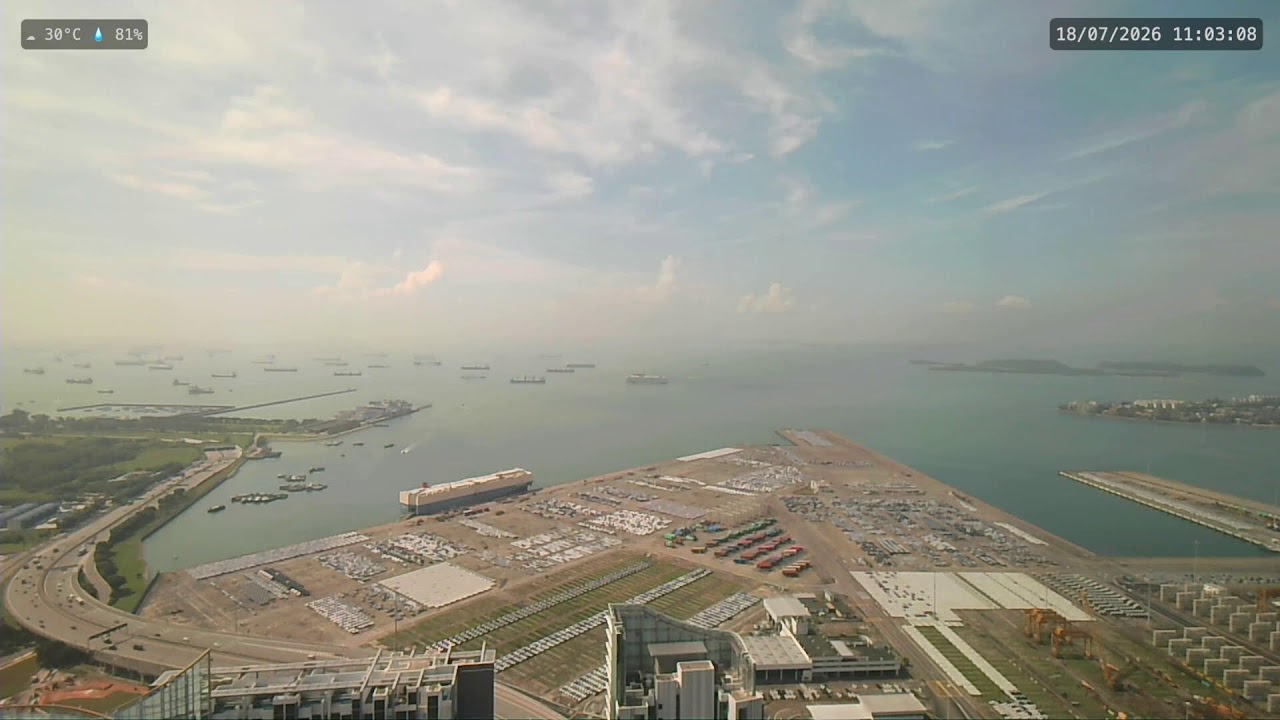 Live webcam view of Puerto y Buques de Tanjong Pagar