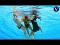 La secuencia completa del rescate de la nadadora Anita Álvarez tras desmayarse en el agua