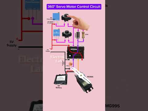 Servo #motor Controlling #circuit |NE555 Timer +Potentiometer+MG995 | No Arduino #shorts #diy #tech