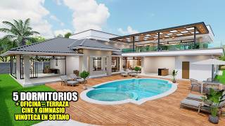 CASA CON 5 HABITACIONES + GIMNASIO, CINE, AREA DE TALLER (RVL CASAS 2026)