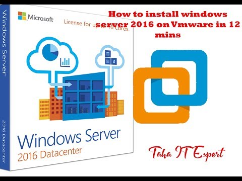 how to install window server 2016 on vmware workstation in 12 minutes by Taha IT Expert