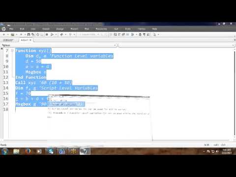 Uft Tutorial 23 Vbscript Variables