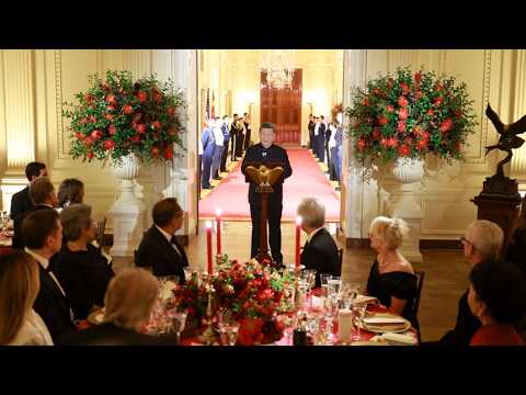 Xi Jinping attends state dinner held by Trump