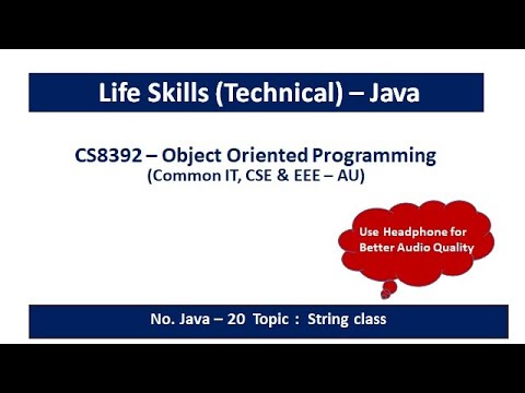 Java String Class Its Methods Programming Example Step By Step Explanations Cs8392 Oop 20