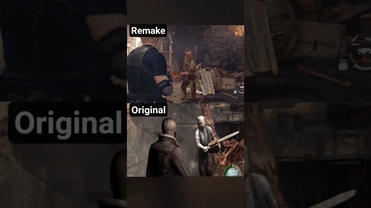Resident Evil 4 Remake VS Original PS2 VS PS5 #residentevil #gaming #games#ps5#gameplay