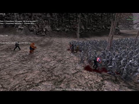 7 super heroes vs Cybermen (x2 rounds) - battle 080 in Ultimate Epic Battle Simulator