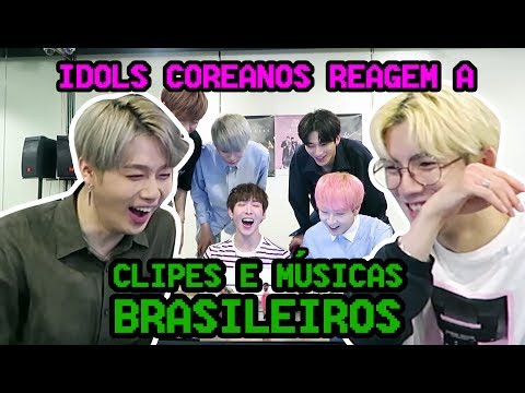 KOREAN IDOLS REACT TO BRAZILIAN SONGS feat. BLANC7