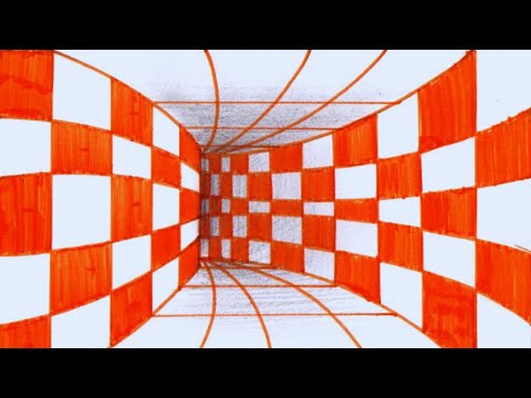 How to draw 3D tunnel - Optical Illusion | Easy trick art for beginners | 3D art | 3D Drawing