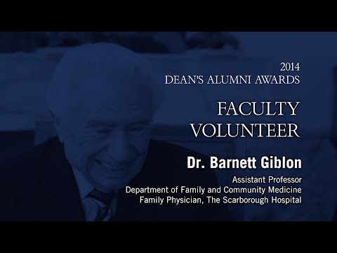 2014 Dean's Alumni Awards - Dr. Barnett Giblon, Faculty Volunteer
