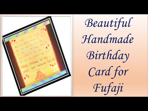 How to make a birthday Card for fufa ji|| Beautiful Birthday Card Idea||Birthday Greeting Card Idea