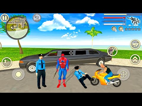 Spider Rope Hero Vice Town - Army Tank and Helicopter - Android Gameplay