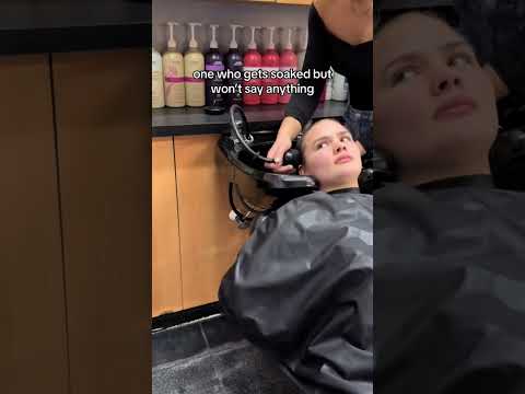 Types of clients at the shampoo bowl #hairstylist #hairsalon #cosmetology #relatable #hairvideos