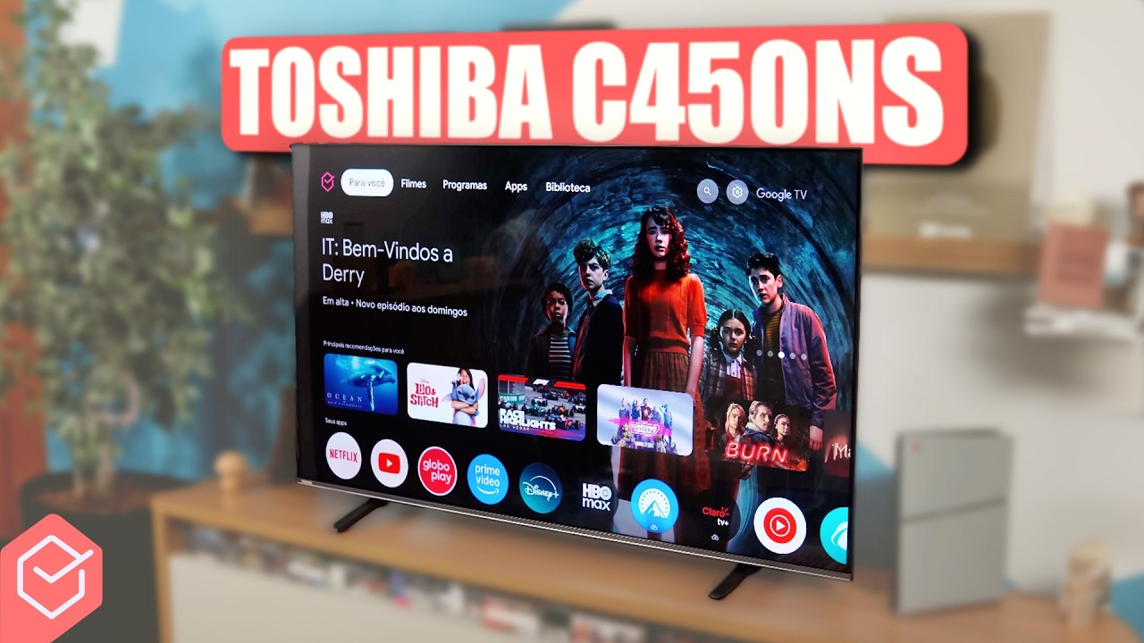 Miniatura da avaliação em vídeo de Smart TV TOSHIBA MiniLED QLED 4K 50M450RS 50 Polegadas