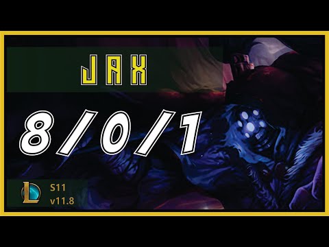 JAX Vs. LEE SIN | Top Lane | KDA 8/0/1 | v11.8