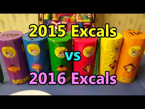 Firework Comparison Demo (Canister Shells) - Excalibur (2015 Version) vs. Excalibur (2016 Version)