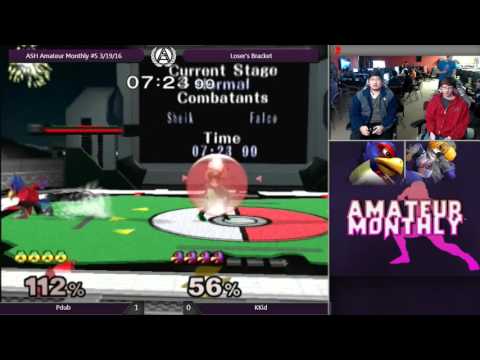 Pdub (Sheik) vs KKid (Falco) - ASH Amateur Monthly #5 Melee Loser's Bracket