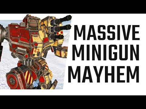 Massive Minigun Mayhem - Triple RAC2 Shadowhawk - Mechwarrior Online The Daily Dose #1266