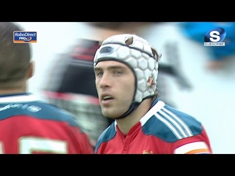 Duncan Williams Up In Support To Score Try - Edinburgh v Munster 3rd May 2014